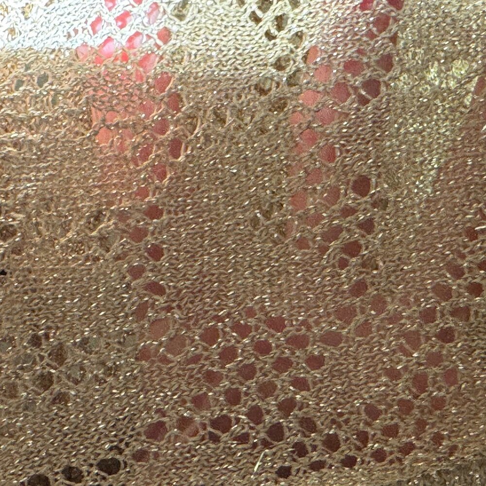 Cache Lightweight Gold Knit Metallic Top NWT $98 - Picture 7 of 12